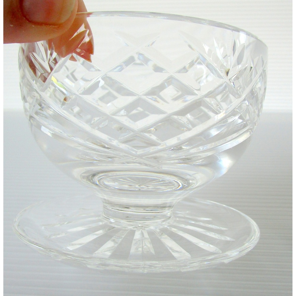 Waterford Crystal Donegal Footed Dessert Pedestal Bowl Heavy Signed - Picture 2 of 5